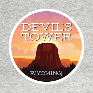 Devils Tower Wyoming Sunset T-Shirt